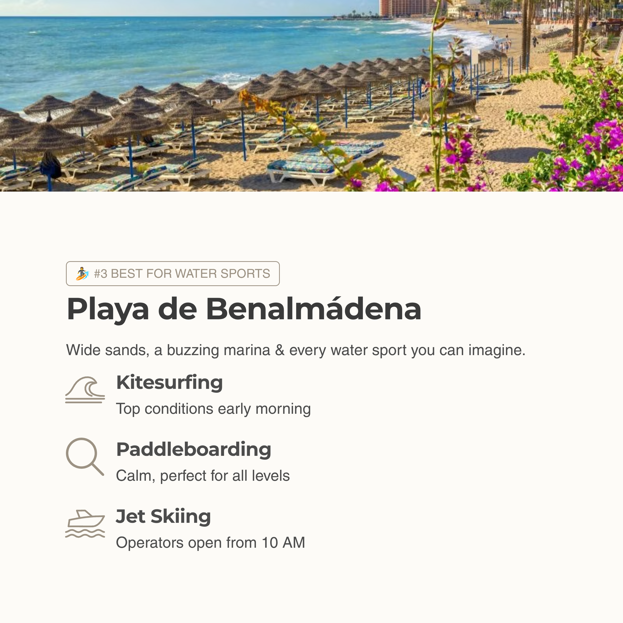 Playa de Benalmádena — #3 Best for Water Sports